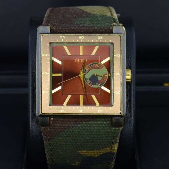 GUESS Camouflage 42.5mm Chocolate Dial, Bronze Bezel -Copper Tone Steel